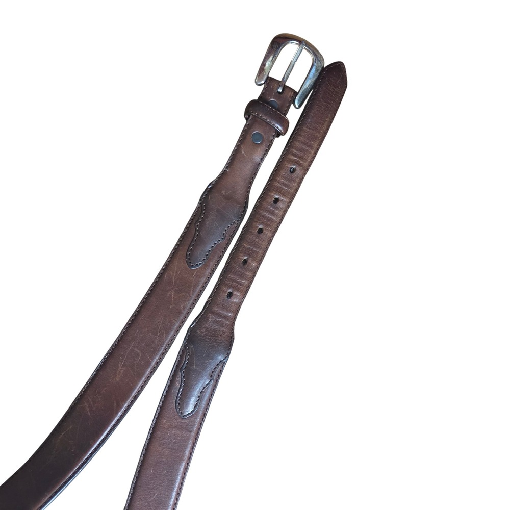 Silver Creek Classics Mens Brown Leather Ranger Belt 42 Tapered Western C70285
